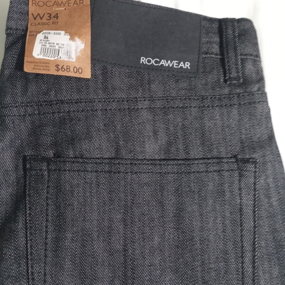 Rocawear Men's Bootcut Jeans - Dark Gray - Picture 2 of 8
